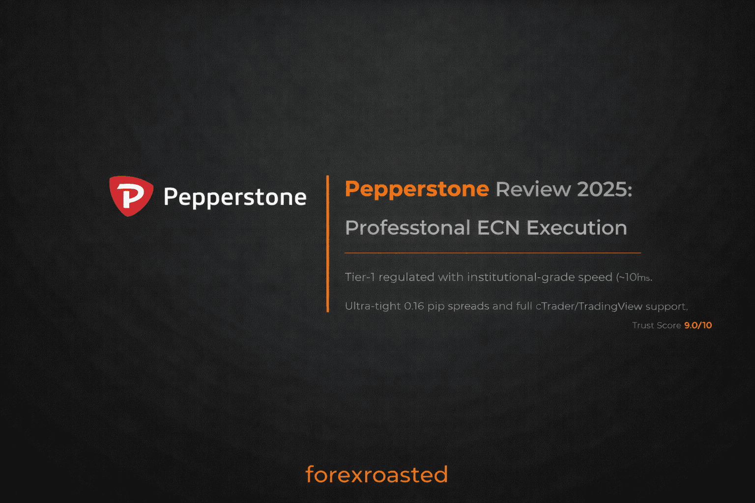 Pepperstone review: ASIC and FCA regulation, Razor account ECN spread testing, and cTrader platform execution quality.
