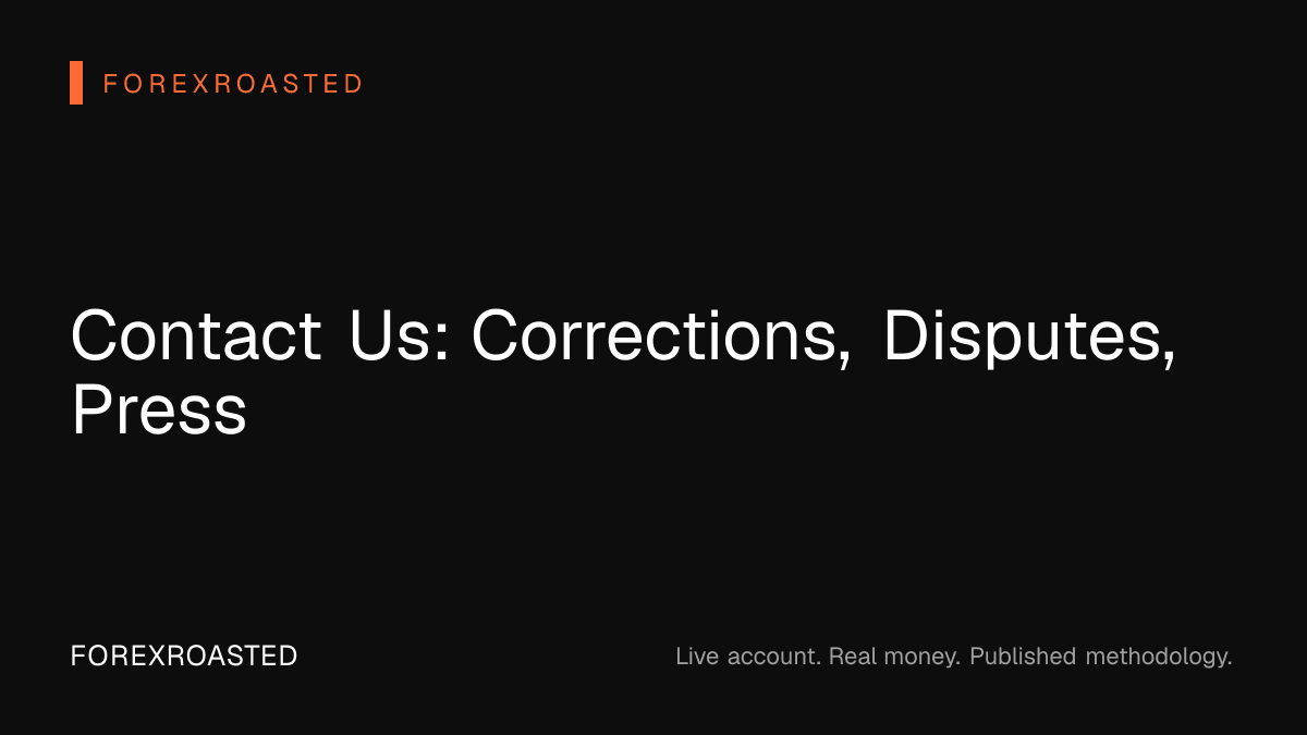 How to contact ForexRoasted: company details, registered address and email