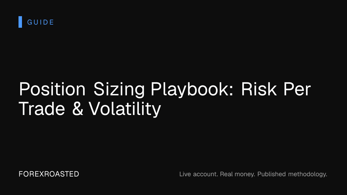 Position sizing playbook for forex: risk per trade limits, volatility scaling logic, and account exposure controls.