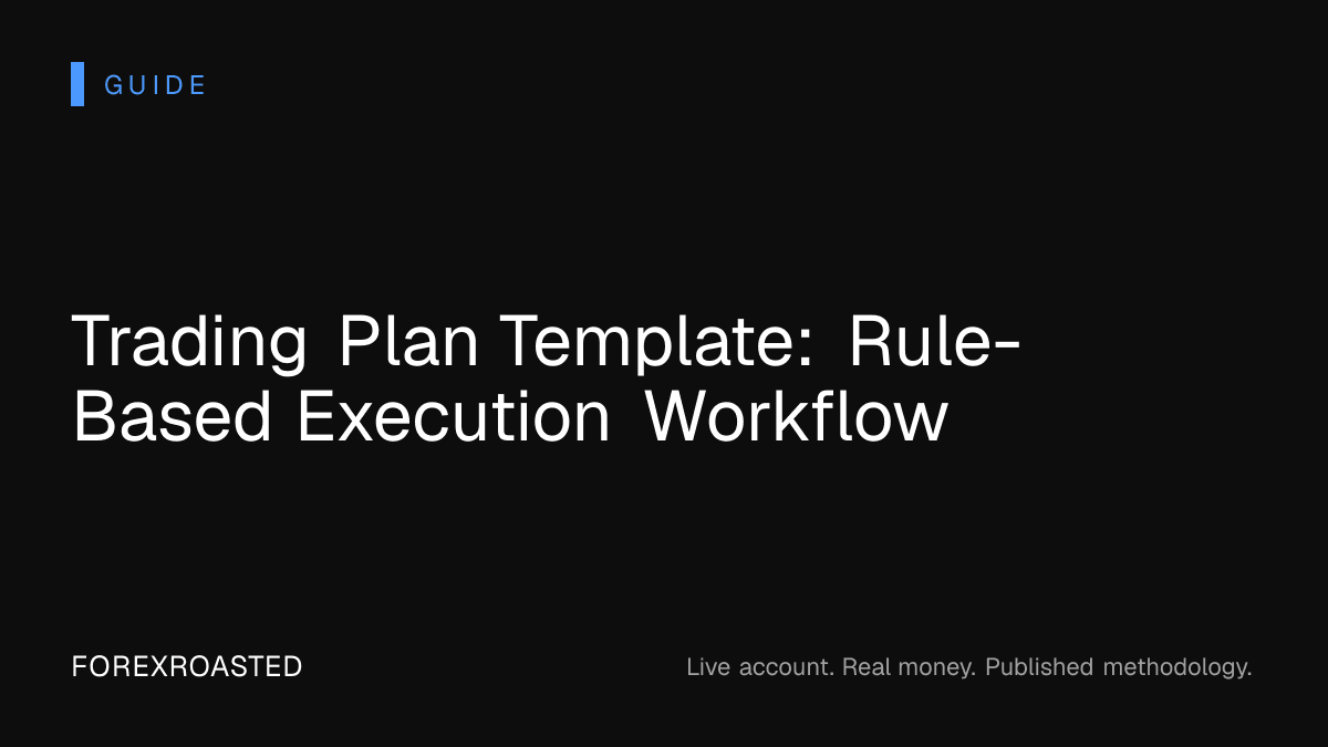 Trading plan template for forex: setup definitions, risk constraints, and pre-trade execution checklist.