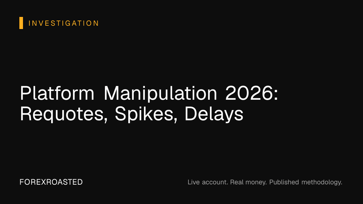 Execution-pattern analysis of requotes, spread spikes, delays, and feed divergence.