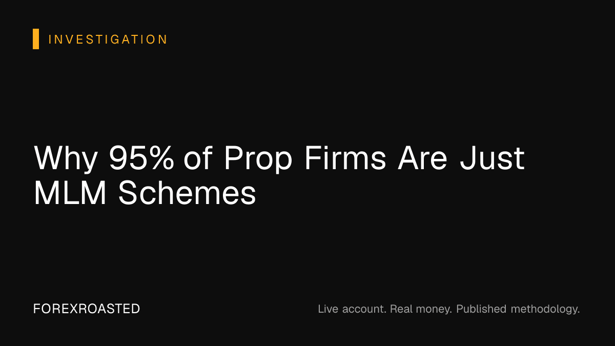 Prop firm economics: challenge pass rates, payout rates and the multi-level affiliate structure behind the funnel.